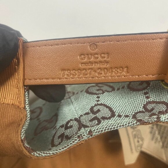 Gucci Green and Brown Monogram Hat - Picture 5 of 8